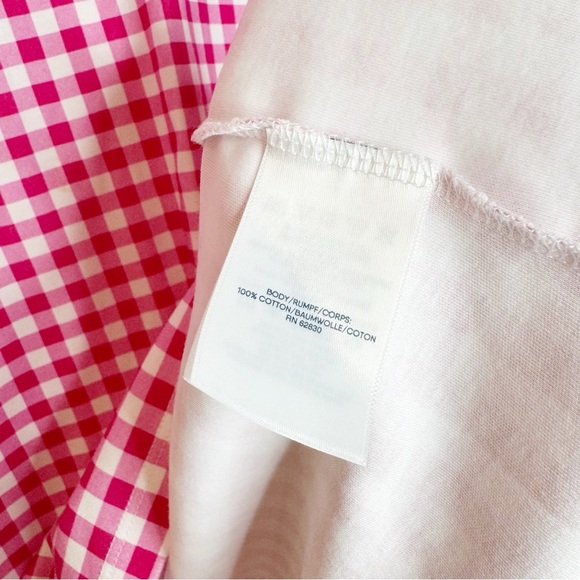 Draper James X Land's End Pink Gingham Polo Dress Quarter Sleeve Small - Picture 7 of 8